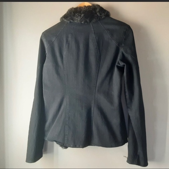 Helmut Lang Moto cotton leather shearling jacket - Picture 10 of 16
